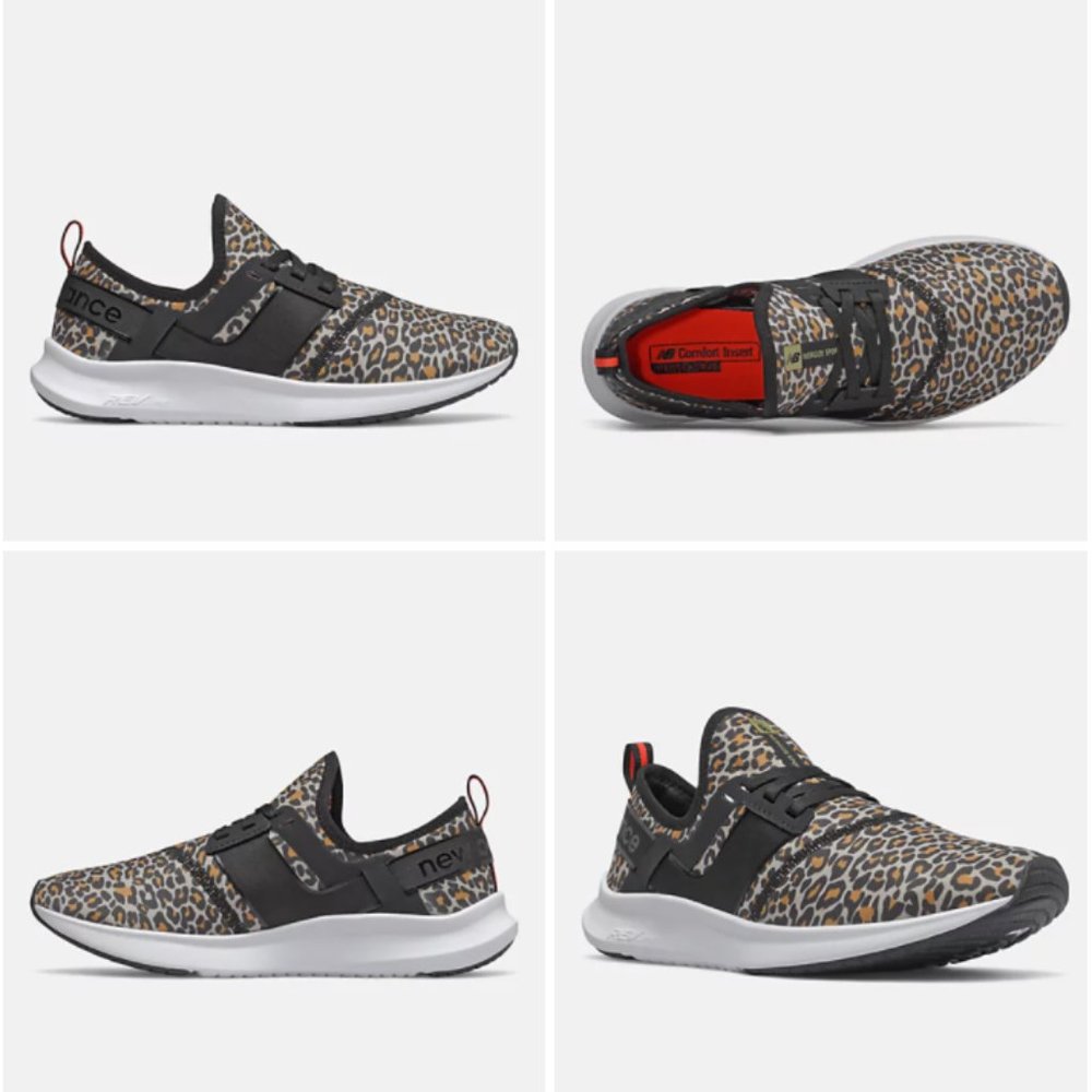 New Balance Leopard Print Sneakers with Black and Red Accents - Picture 6 of 6